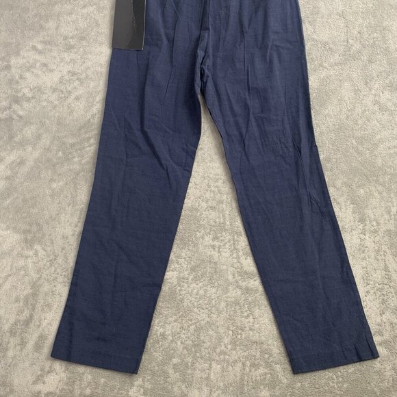 Tuckernuck Pants Womens Size 2 Navy Trouser Casual Cotton Linen Blend 28x27” - Picture 13 of 14